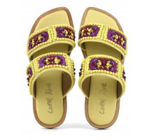 Acquisto Crochet and beads two-bands sandal F08171824-0241